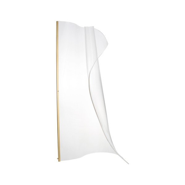 Aluminijasta LED stoječa svetilka v zlati barvi s senčilom iz akrilnega stekla (višina 105 cm) Siderno – Nova Luce