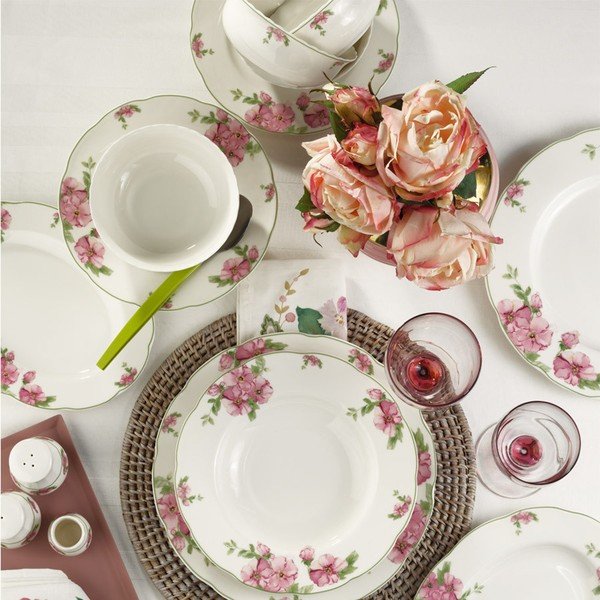 28-delni komplet porcelanskih posod Kutahya Flora-image-1