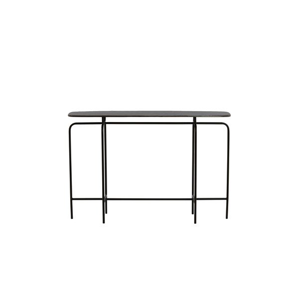 Črna kovinska stranska mizica 30x120 cm Zapala – Light & Living