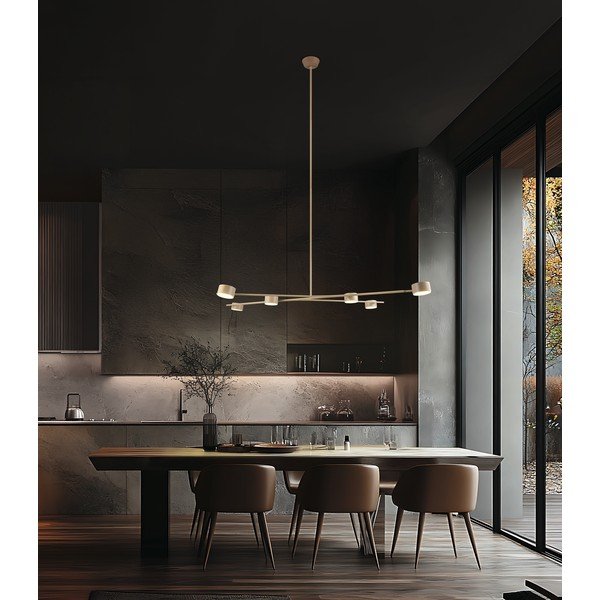 Bež kovinska viseča svetilka Coda – Trio Select-image-1