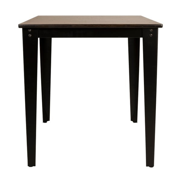 Lesena jedilna miza s črnimi nogami Dutchbone Scuola, 70 x 70 cm