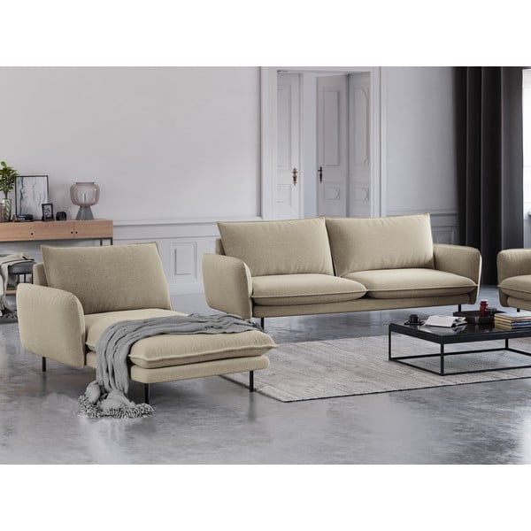 Bež ležalnik Cosmopolitan Design Vienna, levi vogal-image-1