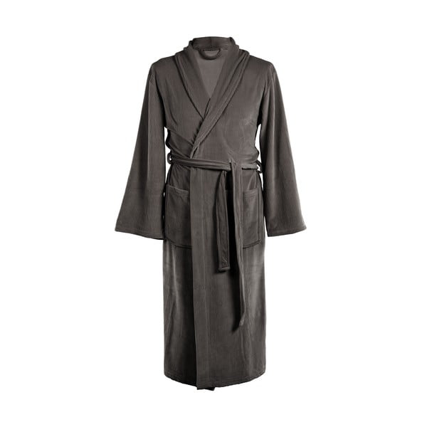 Siv kopalni plašč iz mikropliša velikosti S/M Elena – Tiseco Home Studio