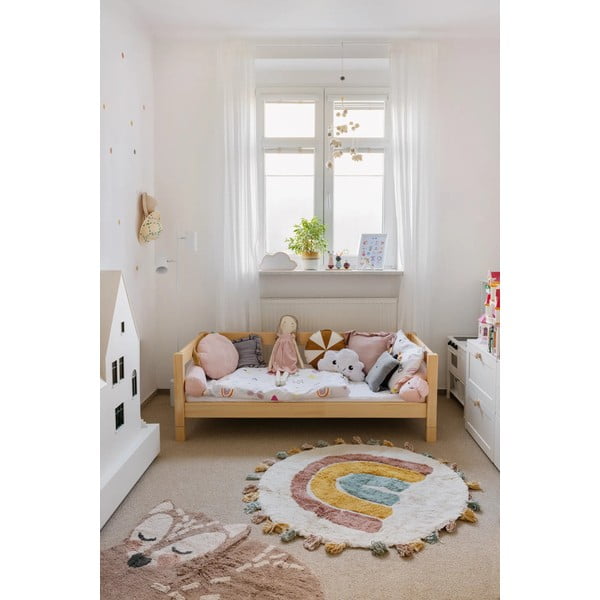 Otroška ročno izdelana preproga Nattiot Rainbow, ø 110 cm-image-1