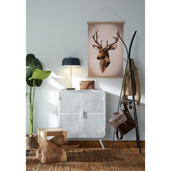 Črn obešalnik za plašče Kave Home Stearn, višina 42 cm-image-1