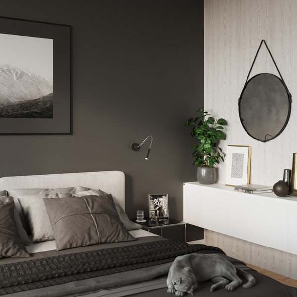 Črna stenska svetilka Aludra – Sollux-image-3