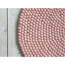 Rožnata preproga iz volnenega filca Wooldot Ball Rugs, ⌀ 90 cm