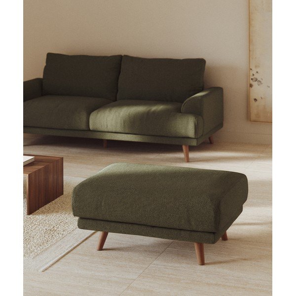 Zelen tabure iz šenilje Karin – Kave Home-image-1