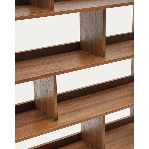 Regal iz masivnega tika v naravni barvi 150x185 cm Sashi – Kave Home-image-2