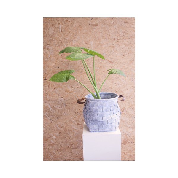 Siva košara za shranjevanje z usnjenimi ročaji PT LIVING Storage, ⌀ 34 cm-image-2