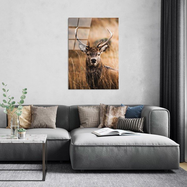 Steklena slika 70x100 cm Deer – Wallity-image-3