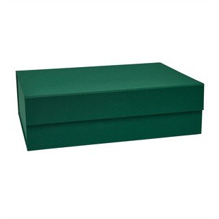 Temno zelena kartonasta škatla za shranjevanje s pokrovom 45x33x15 cm Hako – OYOY Living Design