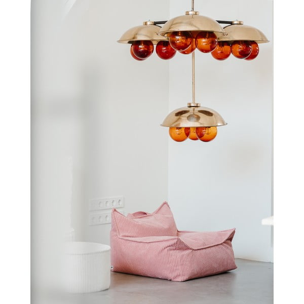 Rožnata otroška vreča za sedenje iz rebrastega žameta Chair – Wigiwama-image-4