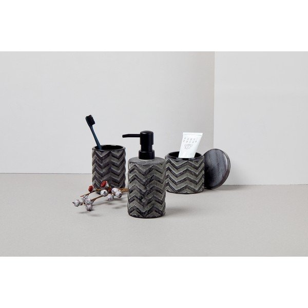 Temno siv ročno poslikan lonček za zobno ščetko Wenko Mantua-image-4