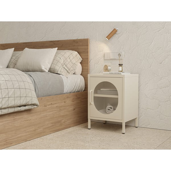 Kremno bela kovinska nočna omarica Diora – Marckeric-image-1