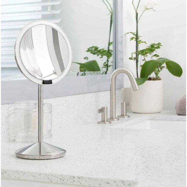 Kozmetično ogledalo z lučjo/povečevalno (10x) ø 12 cm Travel – simplehuman-image-1