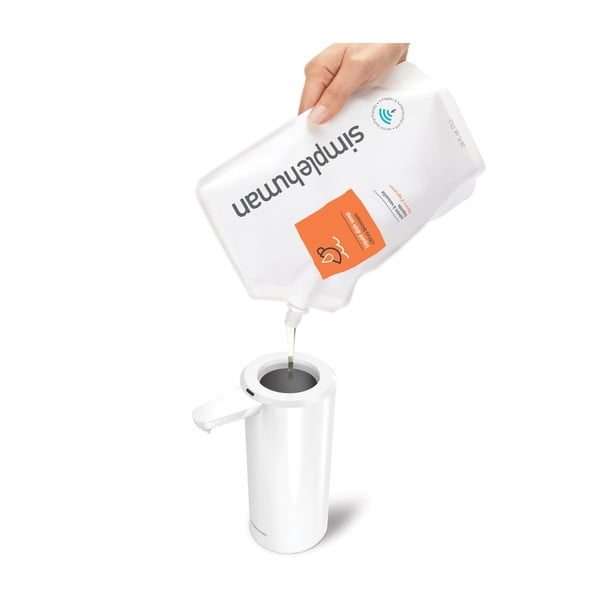 Bel kovinski avtomatski dozirnik za milo 414 ml – simplehuman-image-2