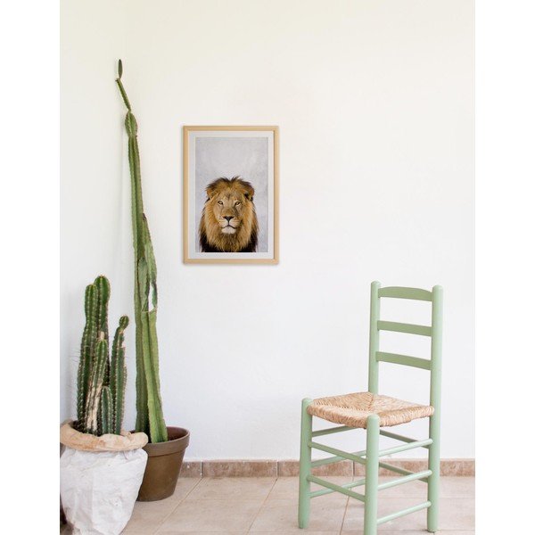 Stenska slika v okvirju Surdic Lion, 30 x 40 cm-image-1