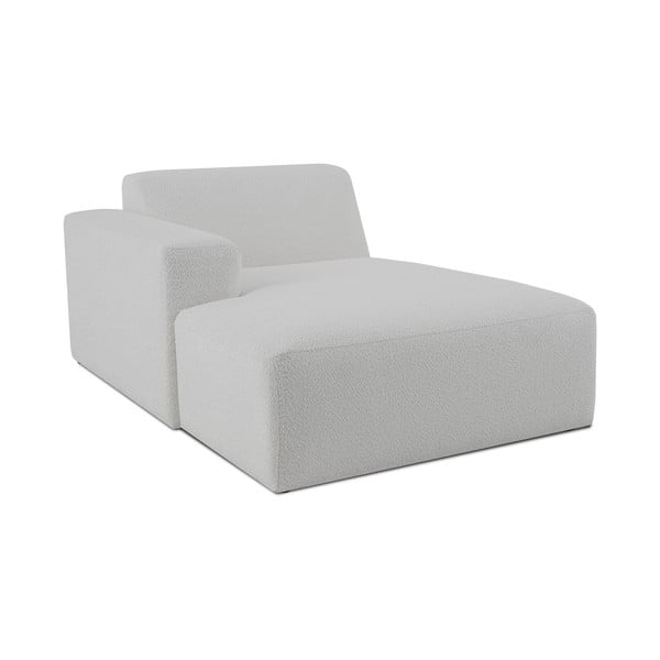 Bel modul za sedežno garnituro iz tkanine bouclé (levi kot) Roxy – Scandic-image-1