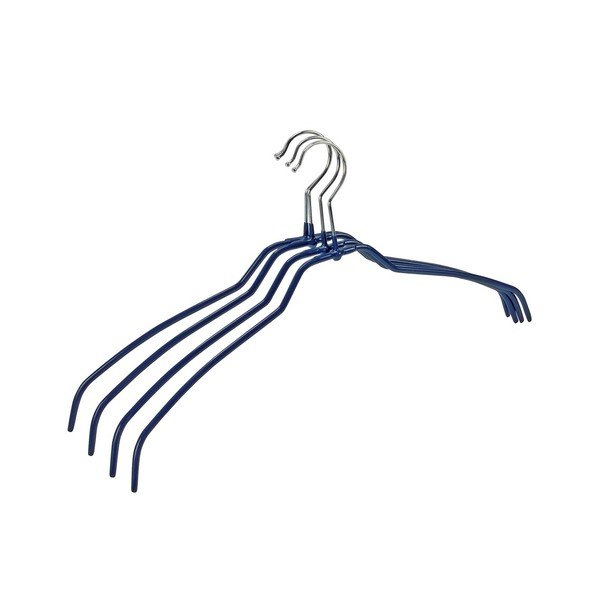 Komplet 4 modrih nedrsečih obešalnikov Wenko Hanger Slim Clothes Hangers-image-1