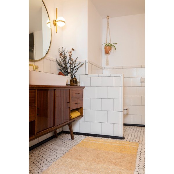 Oker rumena bombažna preproga 80x140 cm Twin Amber – Lorena Canals-image-1