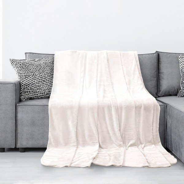 Krem odejo iz mikrovlaken AmeliaHome Tyler, 70 x 150 cm-image-1