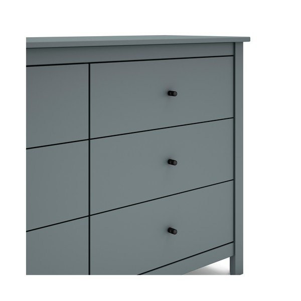 Prašno zelena komoda iz masivnega bora 130x80x45 cm Misti – Marckeric-image-4