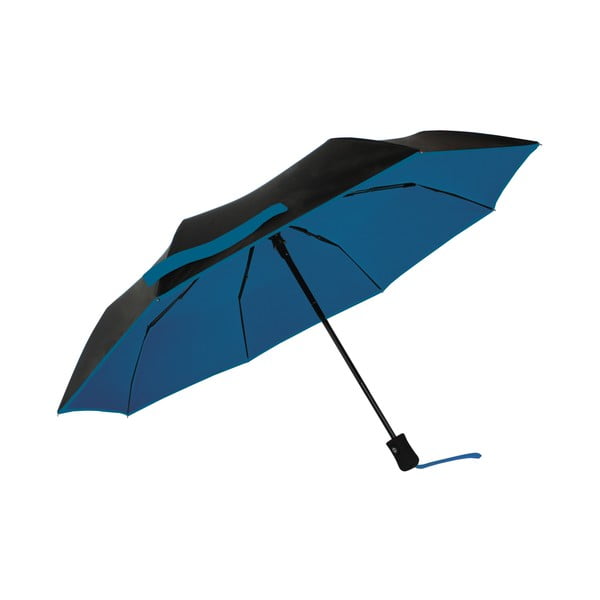 Črno-modri vetrovni dežnik z UV zaščito Ambiance, ⌀ 97 cm