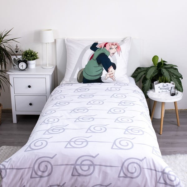 Enojna bombažna otroška posteljnina 140x200 cm Naruto – Jerry Fabrics-image-1
