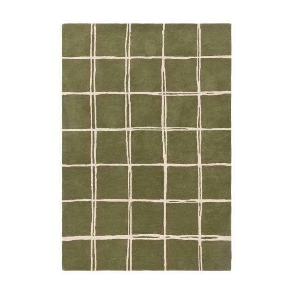 Zelena ročno tkana volnena preproga 120x170 cm – Asiatic Carpets