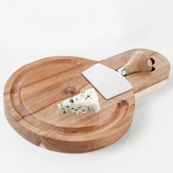 Deska za sir iz akacijevega lesa z nožem Brandani Planche
