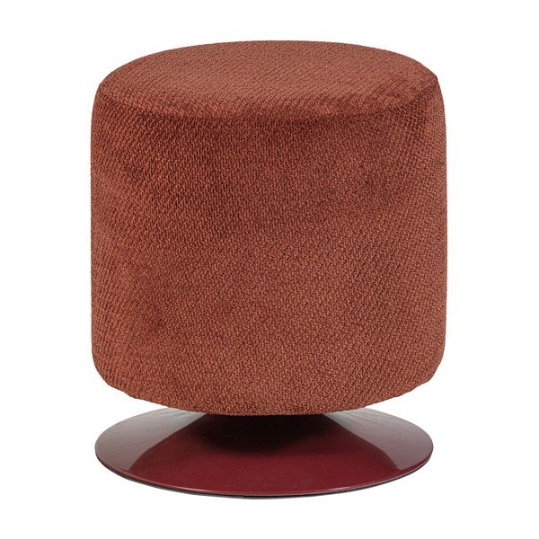 Rdeč tabure iz tkanine bouclé Islen – WOOOD