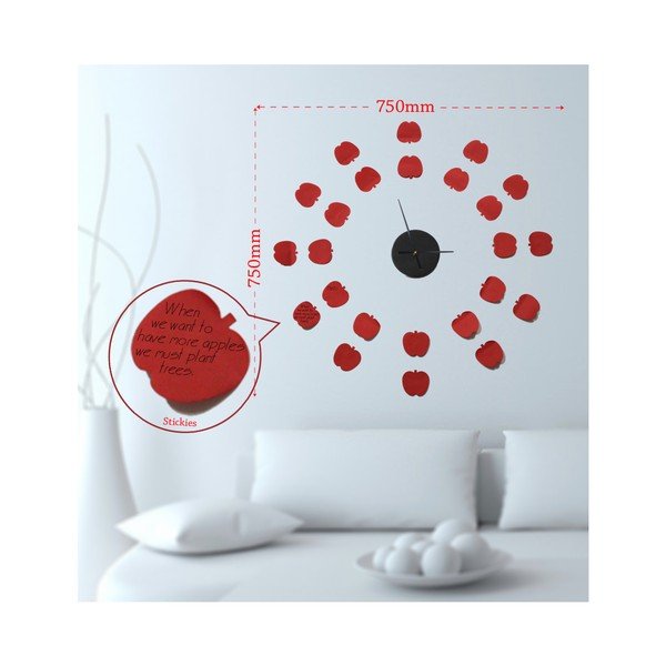 Stenska samolepilna ura Mauro Ferretti Apples, ⌀ 75 cm-image-1