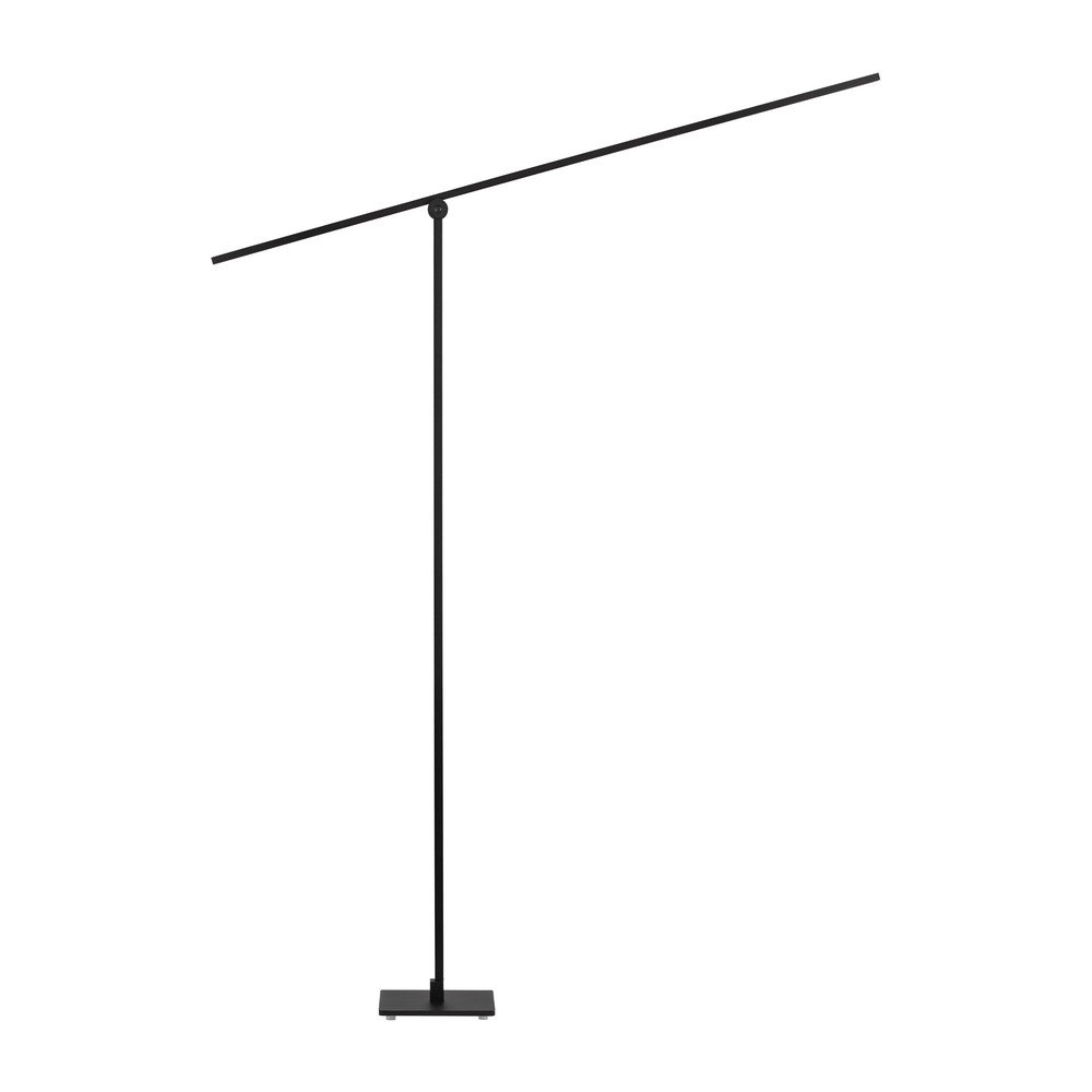 Mat črna kovinska LED stoječa svetilka z upogljivo konstrukcijo/zatemnitvena (višina 144 cm) Tenso