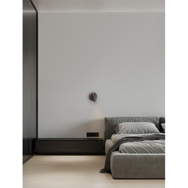 Sivo aluminijasto LED točkovno svetilo z upogljivo konstrukcijo 7x10 cm Tico – Nova Luce-image-1