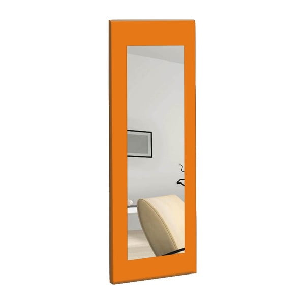 Stensko ogledalo z oranžnim okvirjem Oyo Concept Chiva, 40 x 120 cm