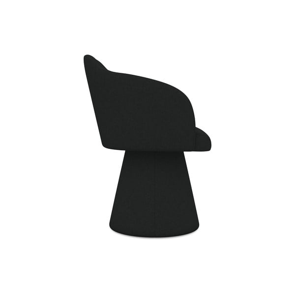 Črn oblazinjen jedilni stol Kanoa – Makamii-image-2