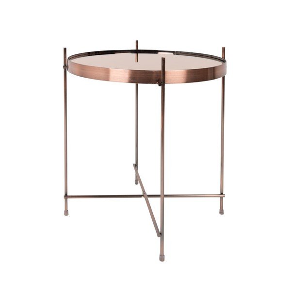 Stranska mizica bakrene barve Zuiver Cupid,  ⌀ 43 cm-image-3