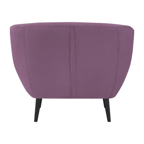 Vijolični fotelj Mazzini Sofas Toscane, črne noge-image-2