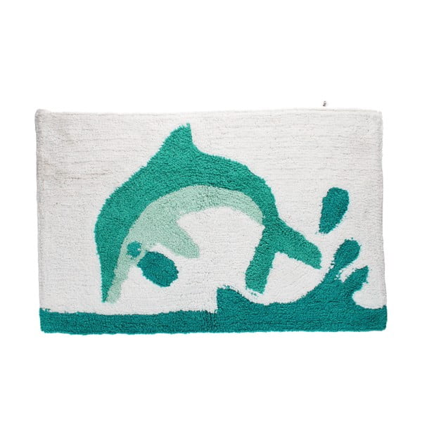 Belo-turkizna kopalniška preproga 50x80 cm Dolphin – Rex London