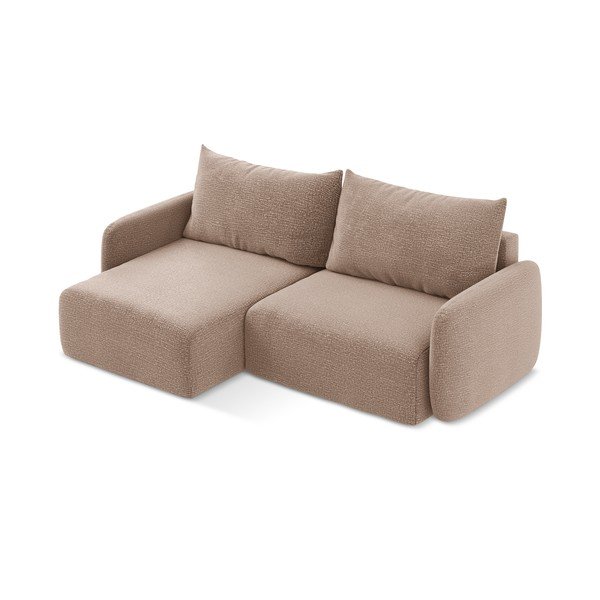 Svetlo rjava raztegljiva/s prostorom za shranjevanje kotna sedežna garnitura (levi kot) Kalena – Makamii-image-3