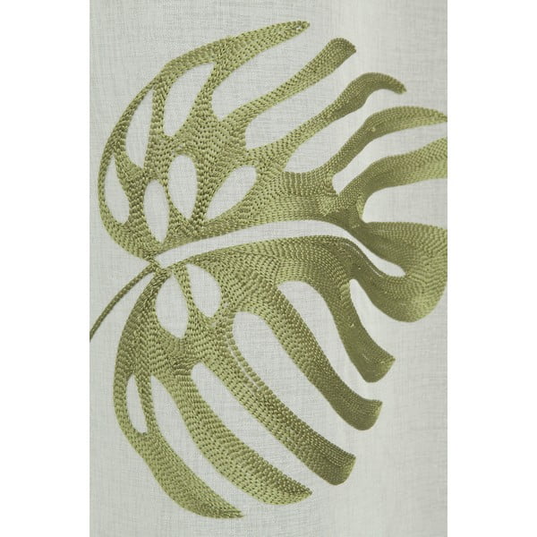 Belo-zelena prosojna zavesa iz tančice 135x245 cm – Sehlbach-image-2