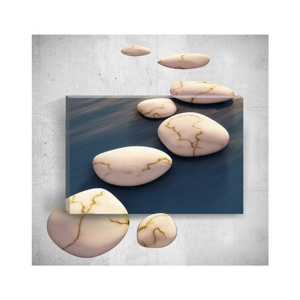 3D stenska slika Mosticx Pebbles, 40 x 60 cm