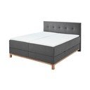 Temno siva boxspring postelja s prostorom za shranjevanje 180x200 cm Catania - Meise Möbel