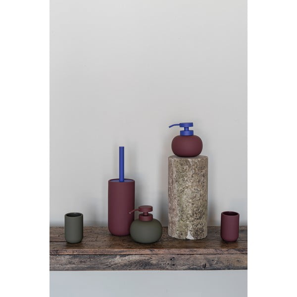 Temno zelen keramičen lonček za zobne ščetke Lotus Play – Mette Ditmer Denmark-image-1