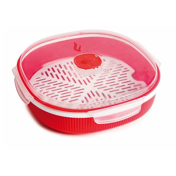 Rdeč set za kuhanje hrane v mikrovalovni pečici Snips Dish Steamer, 2 l-image-2