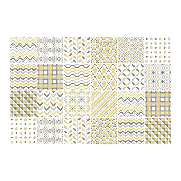 Komplet 24 stenskih nalepk Ambiance Scandinavian Tiles Stockholm, 10 x 10 cm-image-2