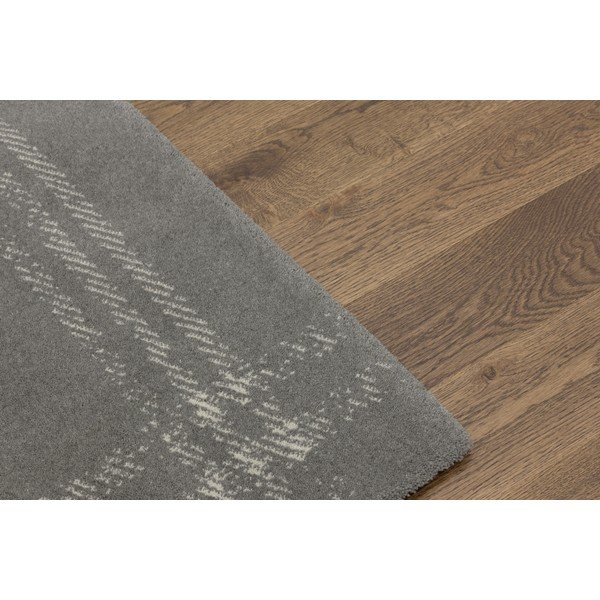 Antracitno siva volnena preproga 133x190 cm Calisia M Grid Rim – Agnella-image-4