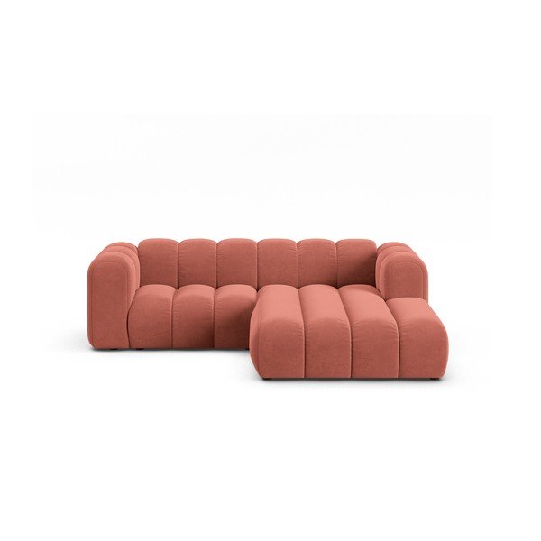Rožnata kotna sedežna garnitura (desni kot) Lupine – Micadoni Home