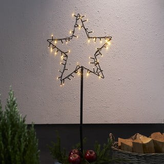 Črna božična svetlobna dekoracija Spiky - Star Trading